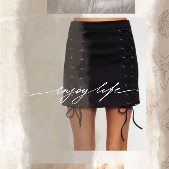 Love is ALL Dresses & Skirts - JUST GOT HERE!  Lace-Up Mini-Skirt